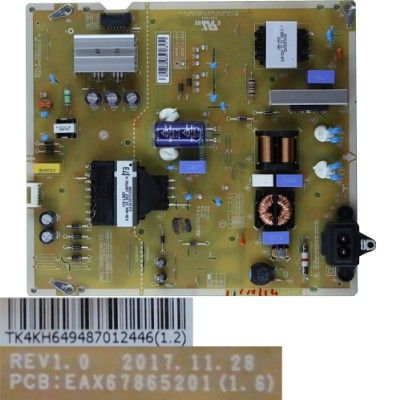 Fuente Alimentación EAX67865201(1.6), TK4KH649487012446(1.2), LG 55UK6300PLB