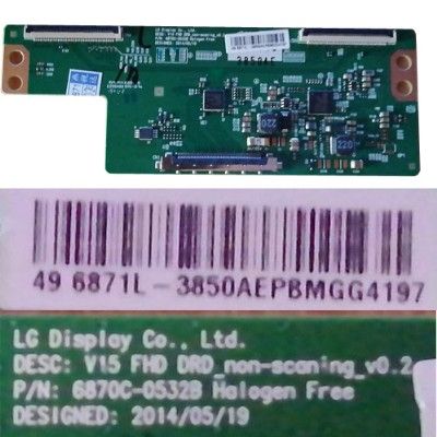 Placa T.Con 670C-0532B, 49 6871L, Nevir NVR-7410-49HD-N