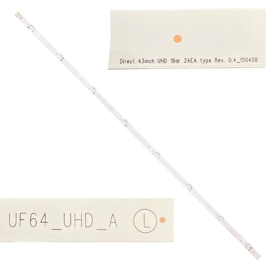 Tira 8 leds LG 43UH610V UF64_UHD_A 43Inch UHD 1Bar 24EA type Rev.0.4_150408