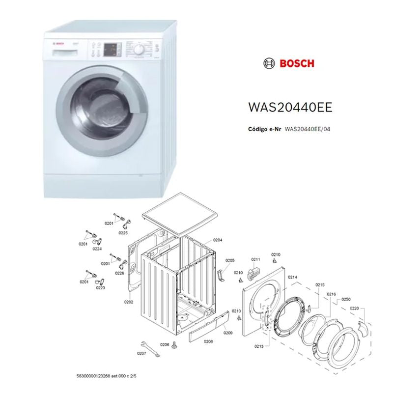 Despiece Lavadora BOSCH WAS20440EE/04 usada