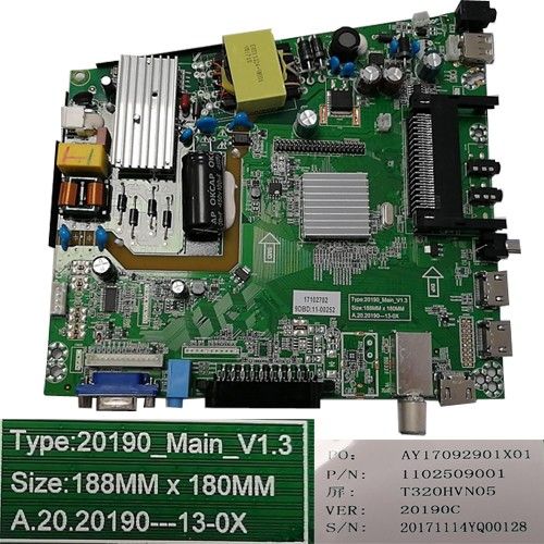 Placa Main AY17092901X01, 20190_Main_V1.3, Schneider Feeling´s LED32WT