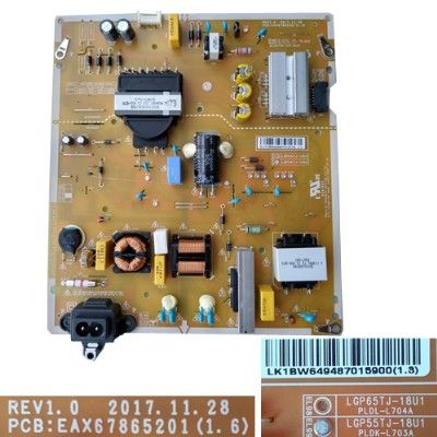 Fuente Alimentación EAX67865201(1.6), LGP65TJ-18U1, LG 55UK6200PLA