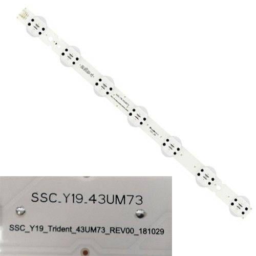 Tira 7 leds SSC.Y19.43UM73, LG 43UM7400PLB SSC_Y19_TRIDENT_43UM73_REV00_181029