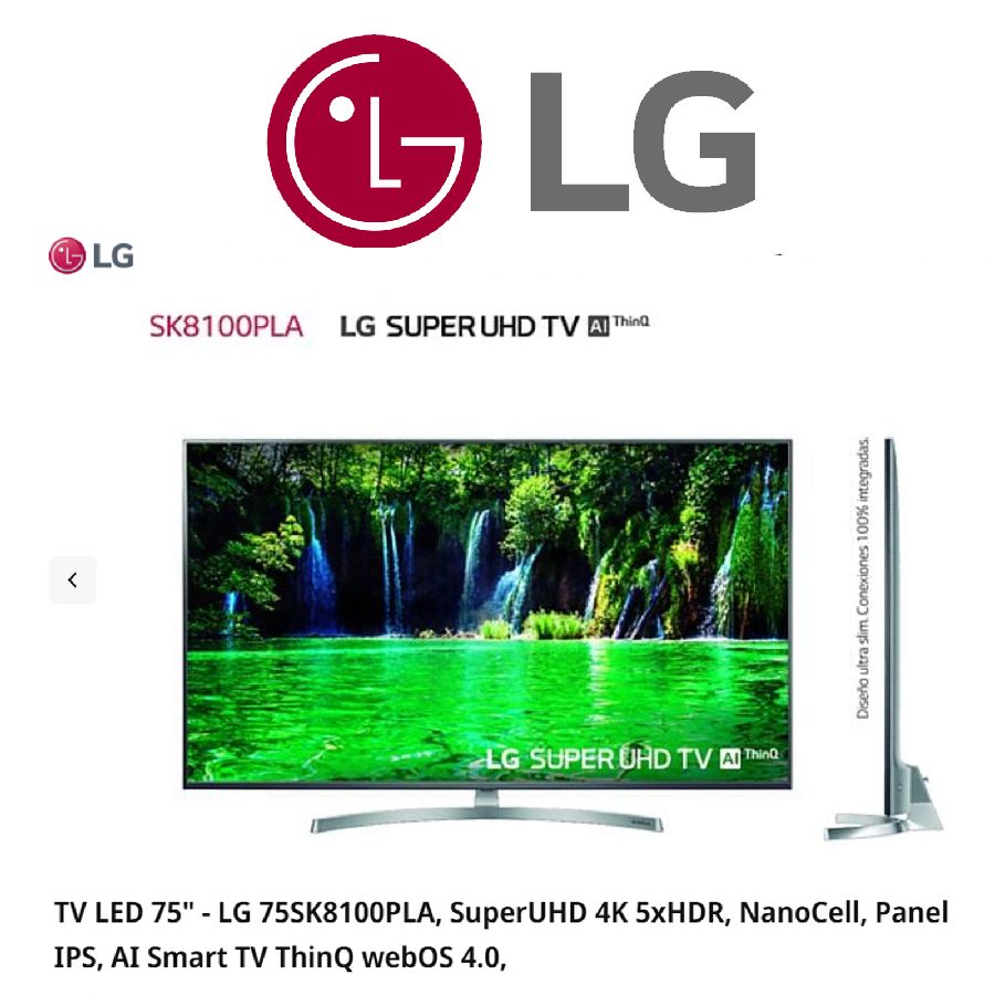 Despiece TV LG 75SK8100PLA.BEKWLJP