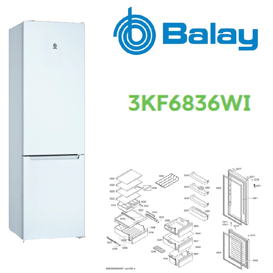 Despiece Frigorifico Balay 3KF6836WI/21