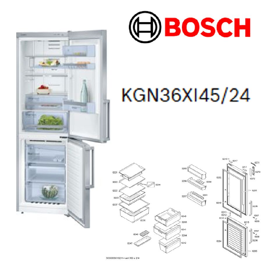 Despiece Frigorifico Bosch KGN36XI45/24