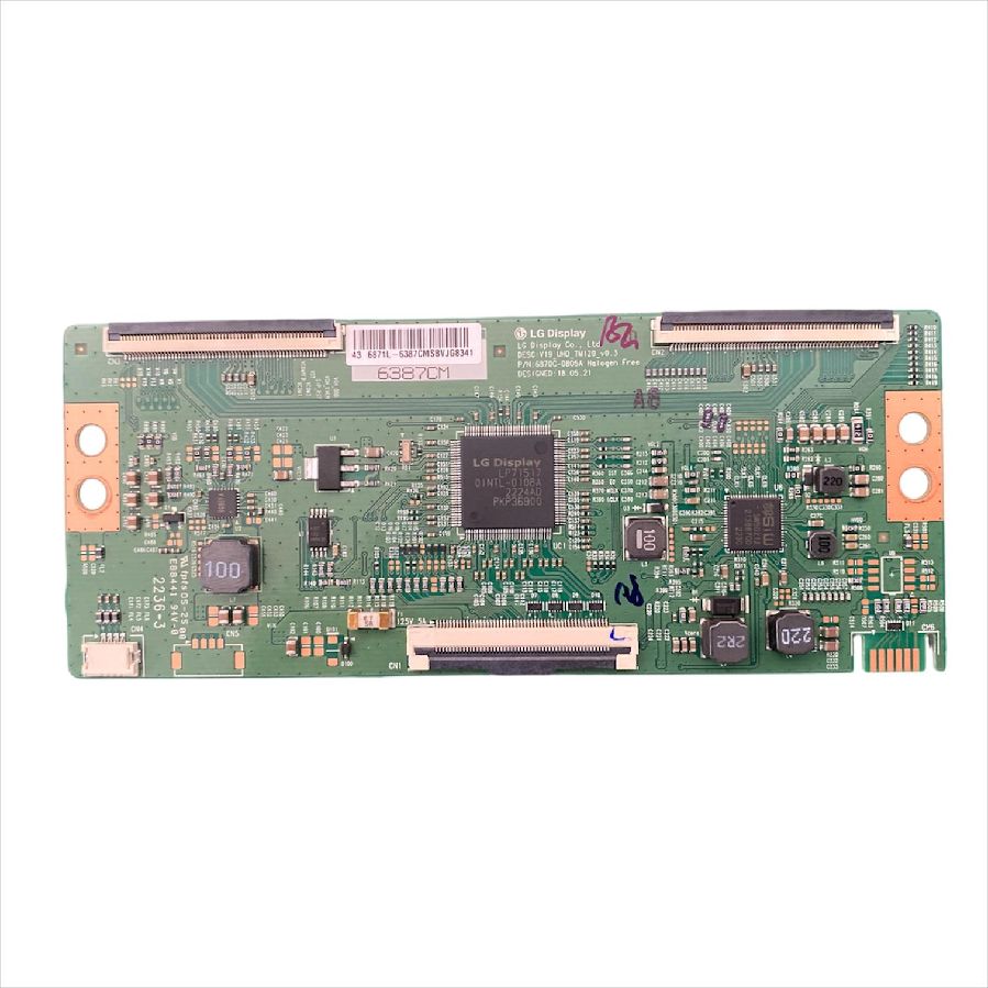 Placa T-Con HITACHI 43HAK5450 6871L 6870C-0805A