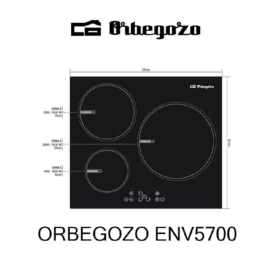 Despiece vitrocerámica ORBEGOZO ENV5700