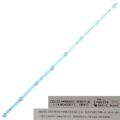 Tira 8 LED NEVIR NVR-7428-40FHD  E486558 SJ.CX.D4000402-3030CS-M