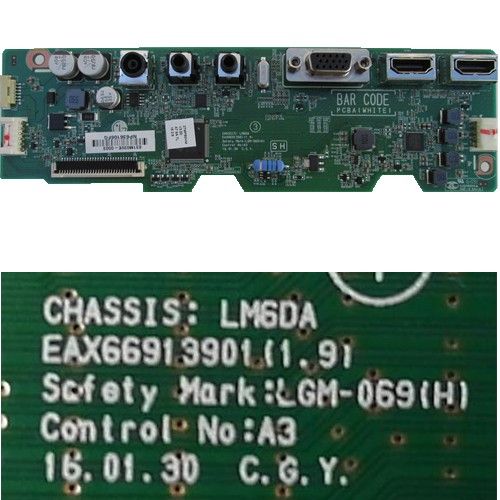 Placa Main EAX66913901(1.9), LG 27MP68HM-P
