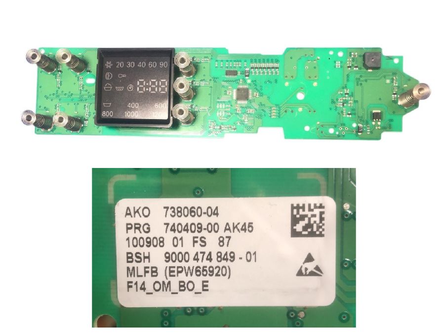 M�dulo Electr�nico Lavadora Bosch WAQ24468EE/12 738060-04 740409-00 AK45 9000 474 849 - 01 SWAP/USADO