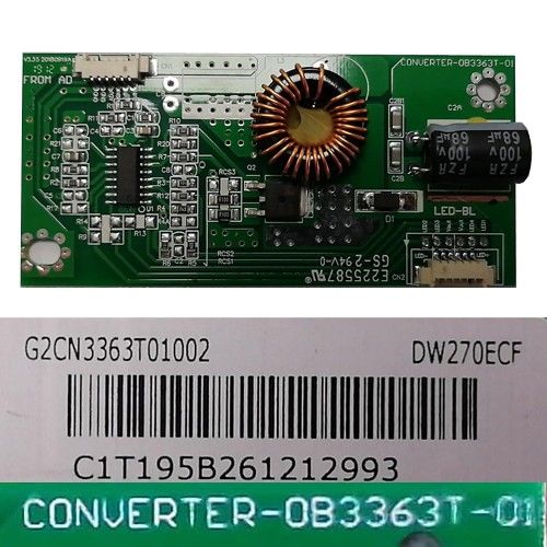 Placa Led Driver CONVERTER-OB3363T-01, ViewSonic VS17405