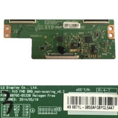 Placa TCon LG 6870C-0532B 49-6871L-3850AFGBYGL5447 V15 FHD DRD non-scaning v0.2