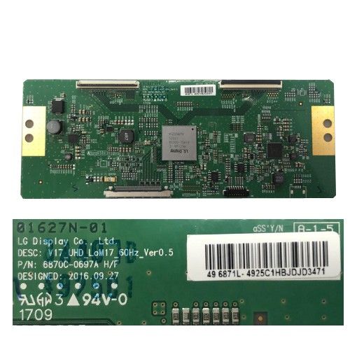 Placa TCon 6870C-0697A, V17_UHD_LoM17_60Hz_Ver0.5, Panasonic TX-49EX603E