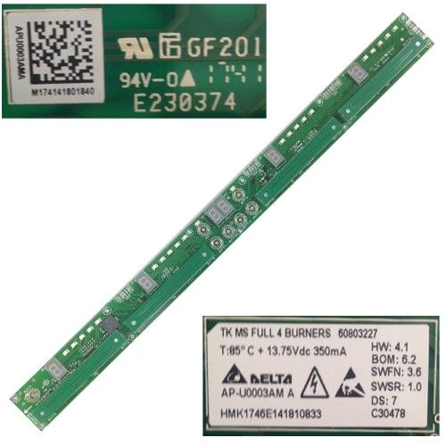 Módulo Electrónico Control Táctil 60803227 HW: 4.1 E230374 Teka IZ 6320