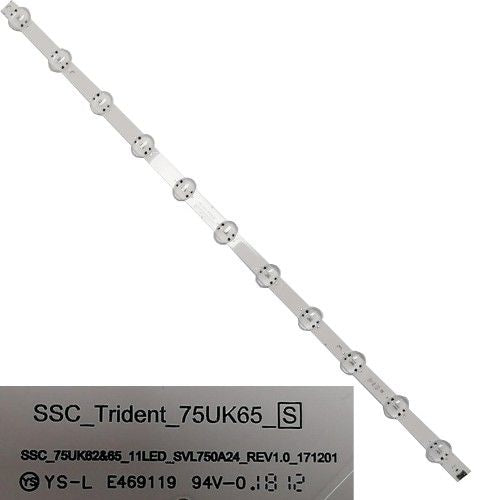 Tira 11 leds SSC_Trident75UK65_S, LG 75UK6500PLA (SWAP)