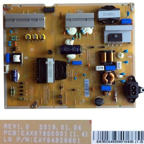 Fuente Alimentación EAX67805001(1.4), LG 65UK6400PLF
