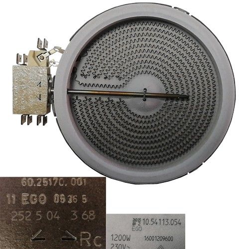 Resistencia Vitro 710.54113.054 60.25170.001 INDESIT TK 64 S (IX) 16,7cm
