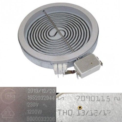 Resistencia Vitro 1652032944 7090115 230V 1200W 16,5cm, BOSCH PKM631B17E/01