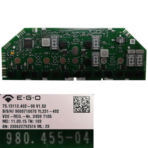 Modúlo Electrónico Mandos 980.455-04 V1.52 BSH Balay 3EB715LQ/01