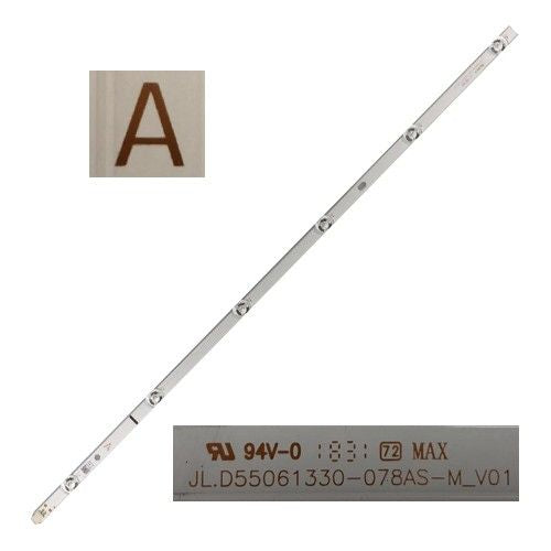 Tiras 6 leds JL.D55061330-078AS-M_V01, TYPE A, TOSHIBA 55V5863DG (SWAP)