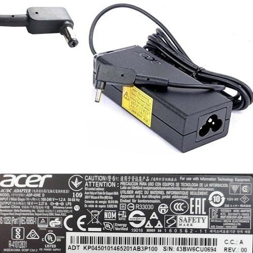 AC Adapter, Cargador... Acer ADP-45HE D 19V Black SWAP/USADO