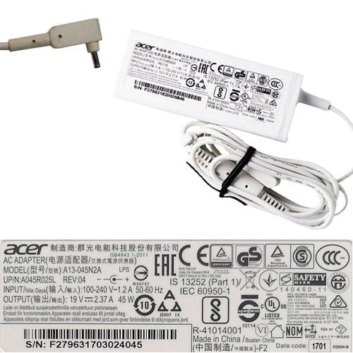 AC Adapter, Cargador... Acer A13-045N2A 19V Withe SWAP/USADO