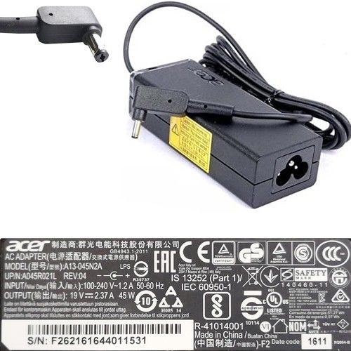 AC Adapter, Cargador... Acer A13-045N2A 19V Black SWAP/USADO