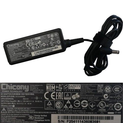 AC Adapter, Cargador... Chicony A13-040N3A 19V Black SWAP/USADO