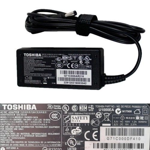 AC Adapter, Cargador... Toshiba PA3822U-1ACA 19V Black SWAP/USADO