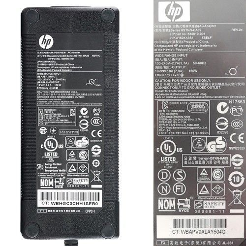 AC Adapter, Cargador... HP HSTNN-HA09 19V Black SWAP/USADO