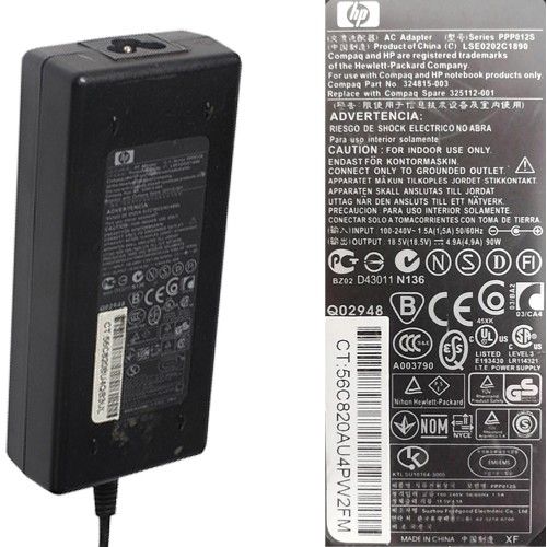 AC Adapter, Cargador... HP Series PPP012S LSE0202C1890 18.5V Black SWAP/USADO