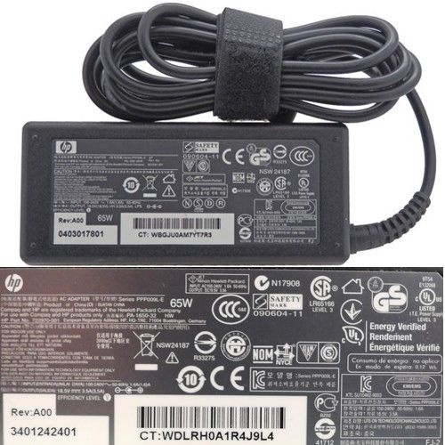 AC Adapter, Cargador... HP Series PPP009L-E 18.5V Black SWAP/USADO