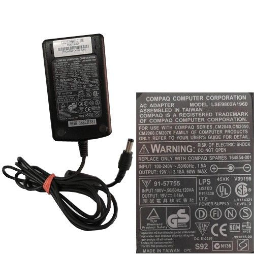 AC Adapter, Cargador... Compaq 164854-001 19V Black SWAP/USADO