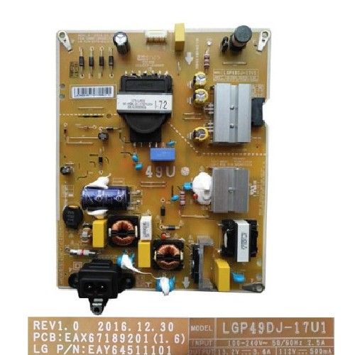 Fuente de Alimentación EAY64511101, EAX67189201 (1.6), LG 49UK6300PLB