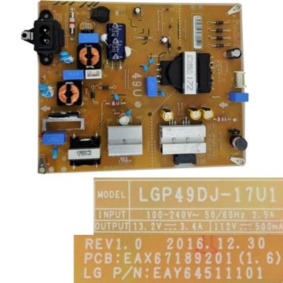 Fuente de Alimentación LG EAX67189201 (1.6) EAY64511101 LGP43DJ-17F1 LGP49DJ-17U1