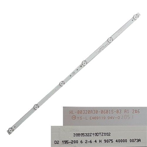 Tira 6 leds HL-00320A30-0601S-03 A1 2*6, E469119 94V-0. NEVIR NVR-7428-32RD-N (SWAP)