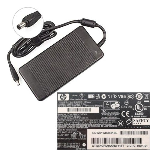 AC Adapter, Cargador... HP SADP-230AB 19V Black SWAP/USADO