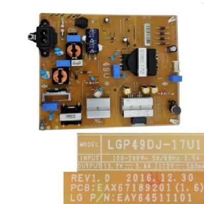 Fuente de Alimentación LG EAX67189201 (1.6) EAY64511101  LGP49DJ-17U1, LG 49UK6200PLA
