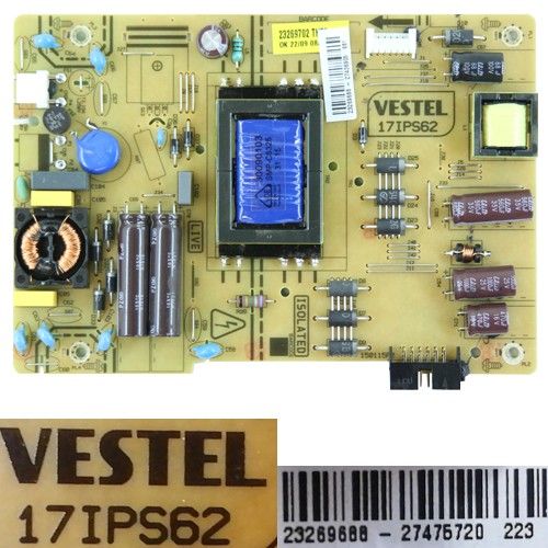 Fuente Alimentación VESTEL 17IPS62, 23269688, Telefunken TE32472S27TXD