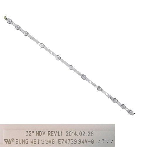 Tira 11 leds NDV REV1.1 2014.02.28, SUNG WEI55V0 E74739 94V-0, Telefunken TE32472S27TXD