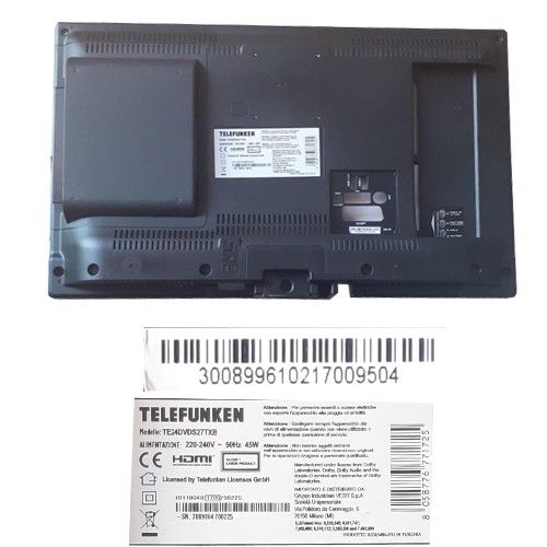 Carcasa trasera  Telefunken TE24DVDS27TXB