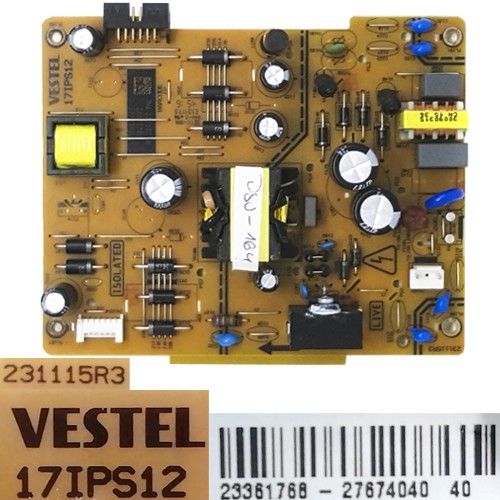 Fuente Alimentación VESTEL 17IPS12, 231115R3, 23361768-27674040, Panasonic TX-48DS352E