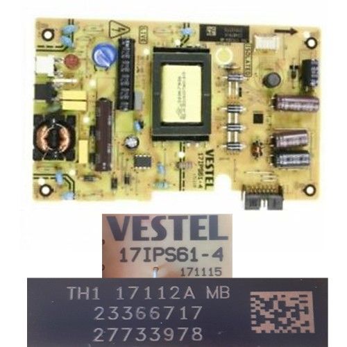 Fuente Alimentación Telefunken Vestel 17IPS61-4, 23366717 -27733978 TE22275B35TXG