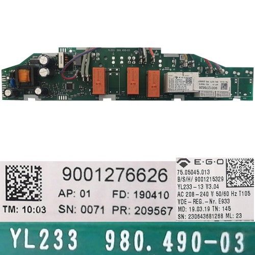 Modúlo Electrónico 9001276626, 75.05045.013, YL233 980.490-03, BSH Balay 3EB767LQ/02
