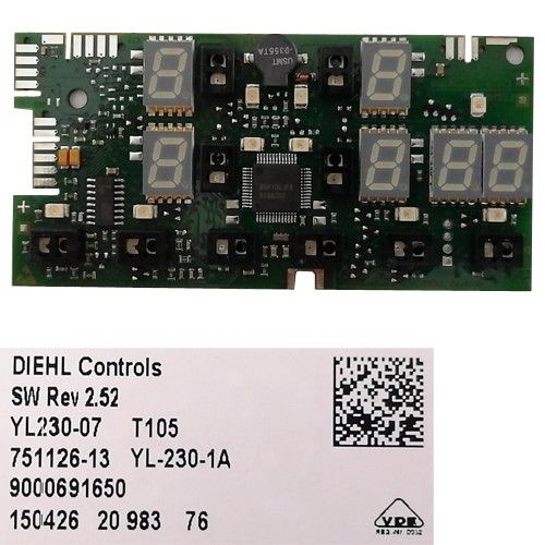 Modúlo Electrónico Mandos 9000691650 SW Rev 2.52 BSH Balay 3EB721LR/01
