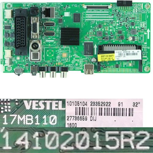 Placa Main 17MB110, 14102015R2, 10105104 23352922, Telefunken TE32287B35TXD