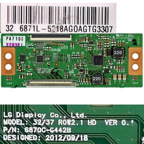 Placa T-Con 6870C-0442B, 6871L-5218AGOAGTG3307, Telefunken TE32472S27ZXD