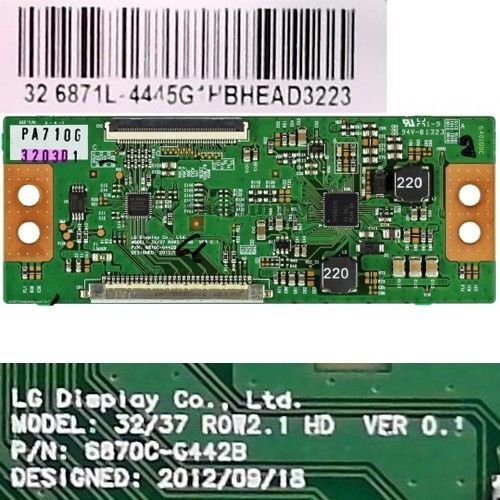 Placa T-Con 6870C-0442B, 6871L-4445G1HBHEAD3223. Telefunken TE32472S27TXD