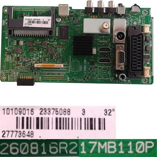 Placa Main VESTEL 17MB110P, 23375088, 260816R2, Telefunken TE32287B35ZXD
